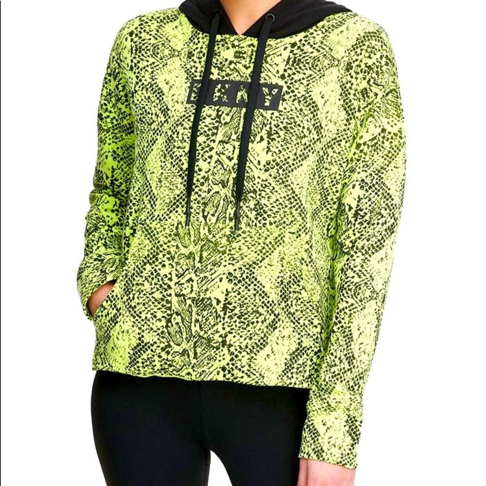 ✨NEW! DKNY Highlighter Green Snake Skin Hoodie!✨